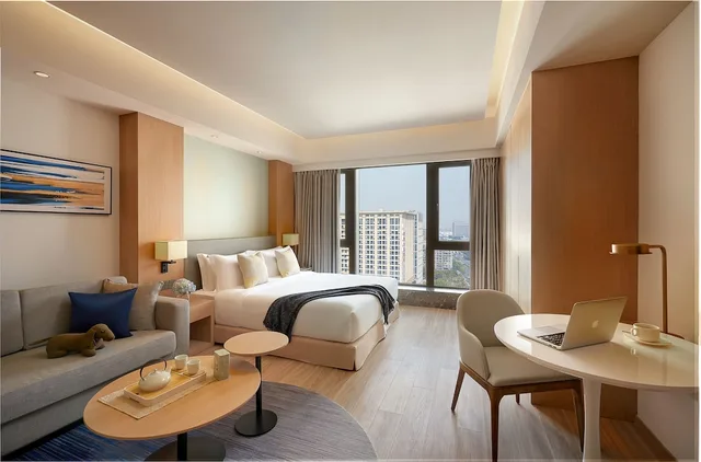 استوديو بسرير كينج، Shama Serviced Apartments Zijingang Hangzhou 1/2