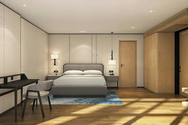 جناح ديلوكس بسريرين مزدوجين بإطلالة على المدينة بغرفتي نوم، Marriott Executive Service Apartment Sathorn Vista 6/10