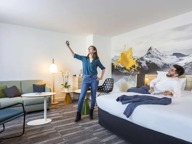 جناح جونيور بسرير مزدوج مع أريكة، Novotel Annecy Centre 3/6