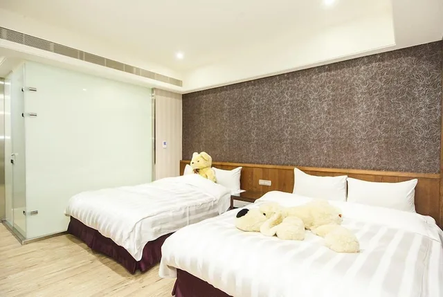 غرفة عائلية رباعية بسريرين مزدوجين، Ehome Hotel 1/1