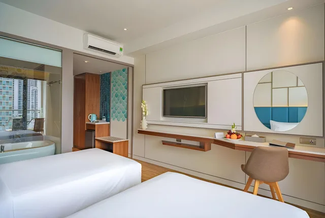 غرفة بريميير بسريرين مزدوجين، Seaesta Hotel Nha Trang 2/2