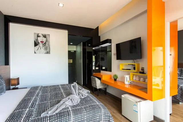 غرفة قياسية بسرير مزدوج، The Loft Seaside Sriracha Hotel 4/7