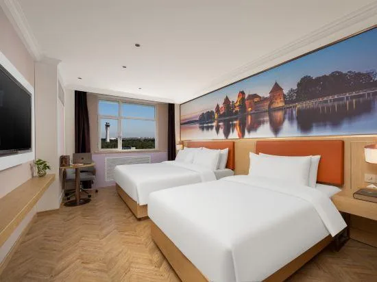 غرفة ديلوكس بسريرين منفصلين، Green Hemei Business Hotel (Tianjin Binhai International Airport) 1/1