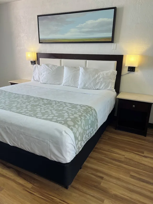 غرفة بسرير كينج بمطبخ صغير، Flamingo Inn 1/10