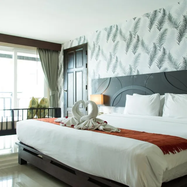 غرفة ديلوكس بسرير مزدوج أو سريرين منفصلين، Pattawia Resort Spa 7/10