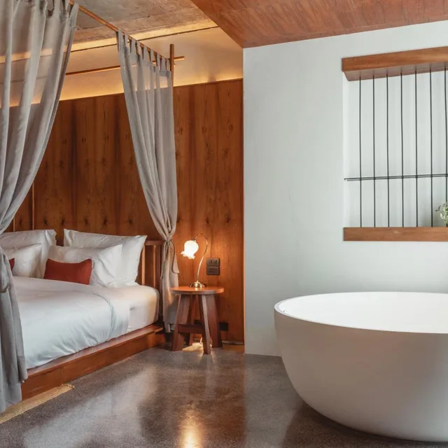 غرفة ديلوكس بسرير كينج بحوض استحمام، Hotel Gahn - SHA Plus 8/10