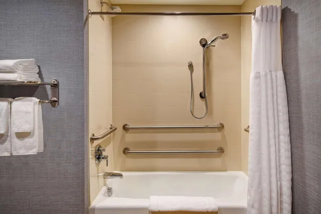 غرفة بسرير كينج مع أريكة بحوض استحمام لذوي الإعاقة، Hyatt Place Huntsville 4/5