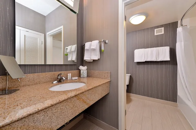 غرفة بسرير كينج مع أريكة، Courtyard Dallas Northwest 5/6