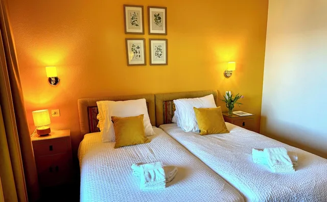 غرفة ديلوكس بسرير مزدوج أو سريرين منفصلين بإطلالة على الجبل بشرفة، De La Foret Hotel 1/4