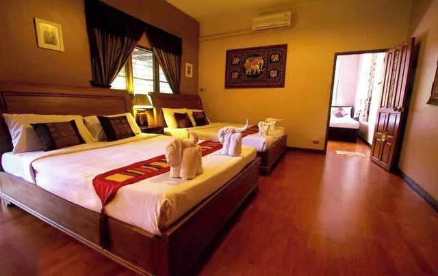 غرفة ديلوكس عائلية كبيرة بسريرين كوين، Baanplaidoi Resort 1/1