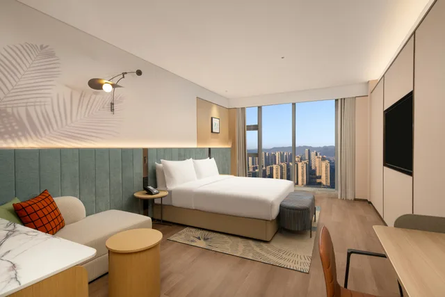 غرفة ديلوكس بسرير كينج، Hilton Garden Inn Hangzhou Fuyang Fuchun 2/4
