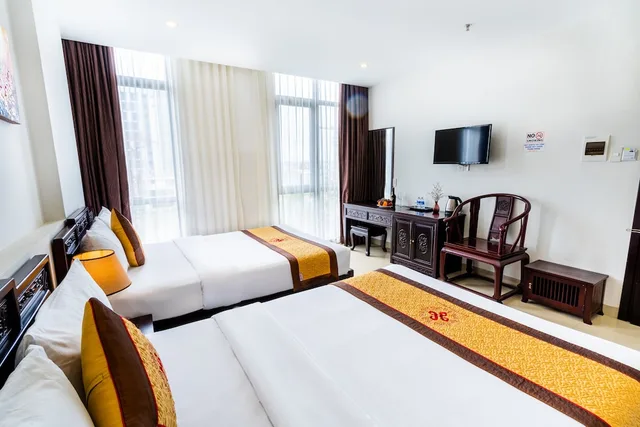 غرفة ديلوكس بسريرين مزدوجين بإطلالة على البحر، Hoa Phong Hotel 1/4