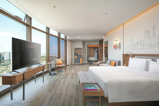 غرفة ديلوكس مفردة بسرير كوين، UrCove by Hyatt Foshan Downtown 1/6