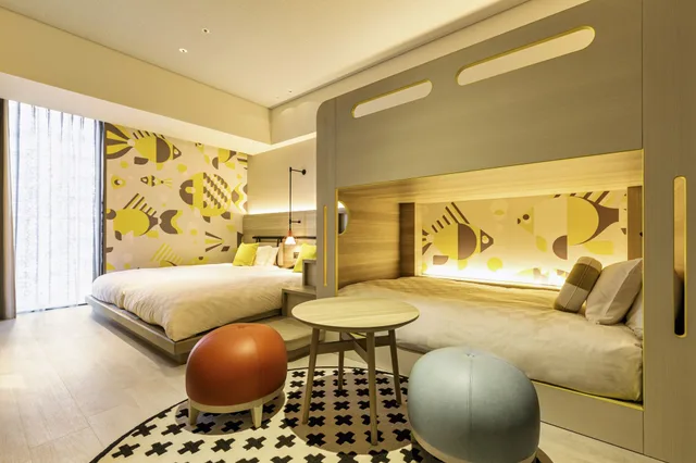 غرفة بسريرين منفصلين وسرير بطابقين، Tokyo Bay Shiomi Prince Hotel 3/9