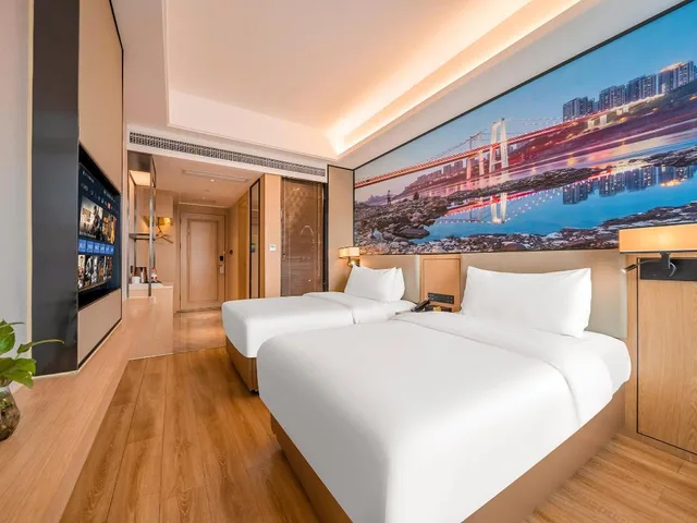 غرفة بزنس بسريرين منفصلين، Vienna International Hotel(Chongqing Airport Shop) 9/10
