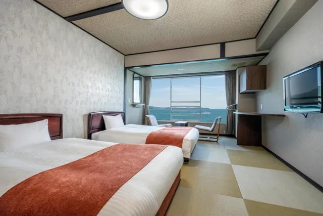 Semi Room, Ocean, 2 Semi Double Beds, Hotel New Akao 2/2