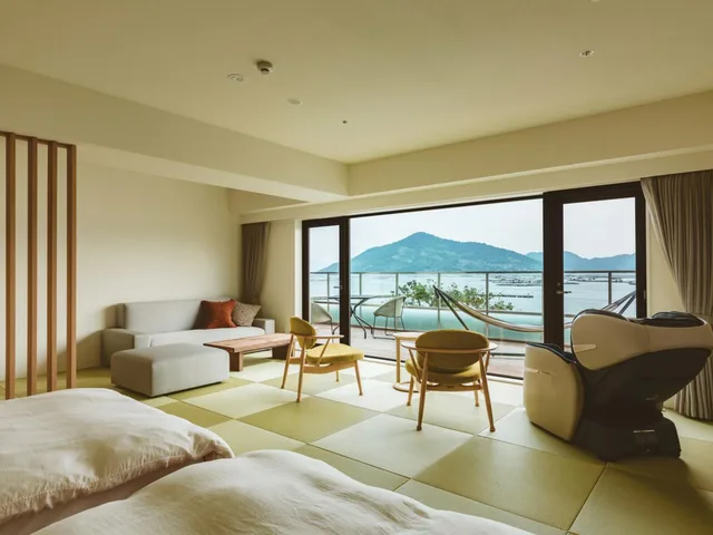 Special, Twin Beds, Bath and Shower, Balcony, Etajimasou Hotel & SPA Hiroshima 2/3