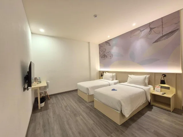 غرفة ديلوكس بسرير مزدوج أو سريرين منفصلين، True Blue Menteng 3/8