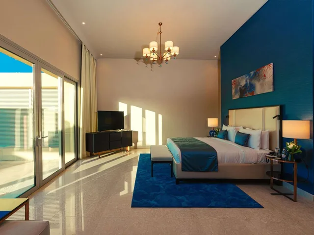 جناح بسرير فردي بـ4 غرف نوم بمسبح خاص، Rixos the Palm Hotel Suites Ultra All Inclusive 5/7