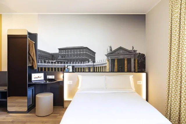 غرفة بسرير كوين، B&B Hotel Roma Fiumicino Aeroporto Fiera 1 9/10
