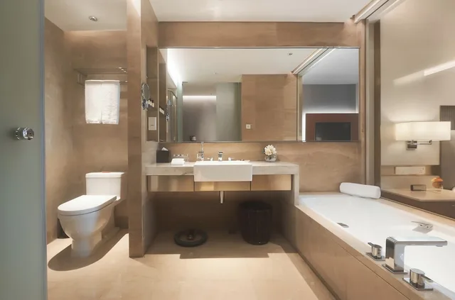 غرفة ديلوكس بسريرين منفصلين بإطلالة على الجبل، Dongguan Forum Hotel and Apartment 2/2