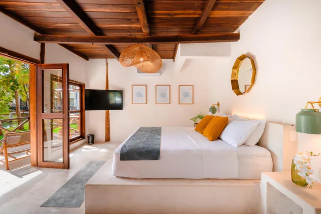 غرفة ديلوكس بسرير كوين، Azulea Hotel and Spa Bacalar 5/6