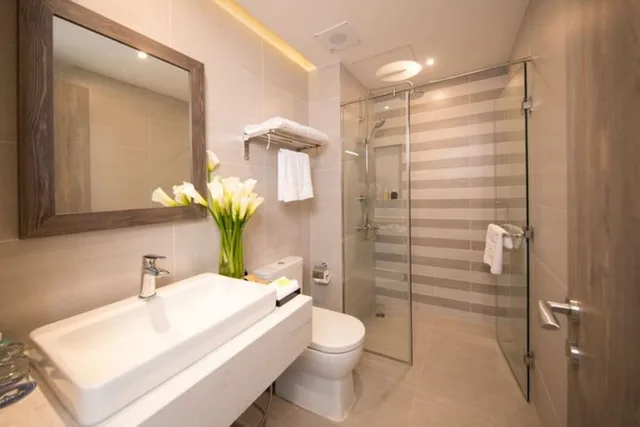 غرفة ديلوكس بسريرين منفصلين بإطلالة على البحر، Areca Hotel Nha Trang 7/7