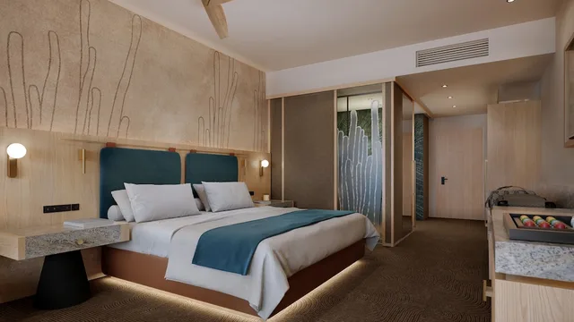 جناح جونيور بسرير كينج بإطلالة على المسبح، SECRETS BABY BEACH ARUBA 1/3