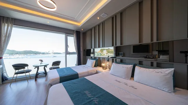غرفة عائلية بإطلالة على البحر، Hotel The One Yeosu 6/10
