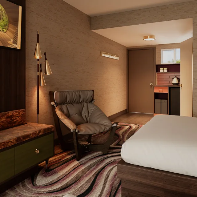 غرفة بسرير كينج، Hotel Zed Victoria 1/2
