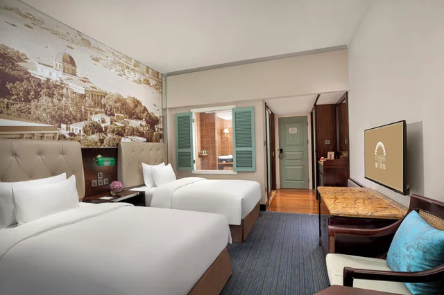 غرفة ديلوكس بسريرين منفصلين بإطلالة على المدينة، City Hotel Xiamen 1/4
