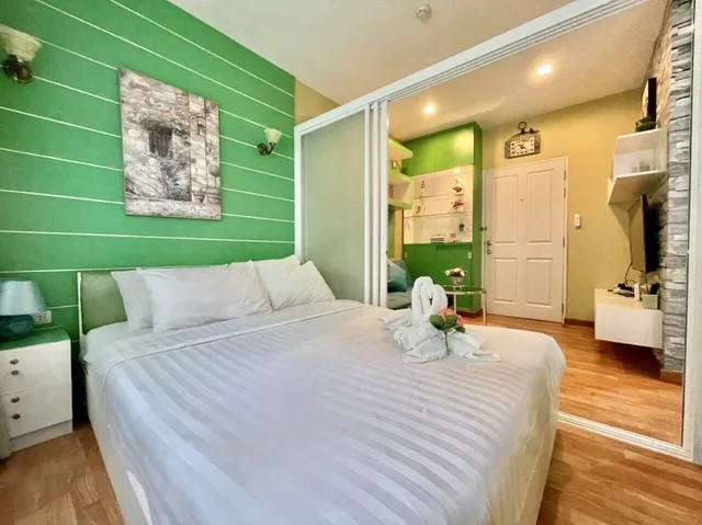 غرفة ديلوكس بسرير كوين مع أريكة، The Trust Huahin Condo Garden View By Dome 1/5