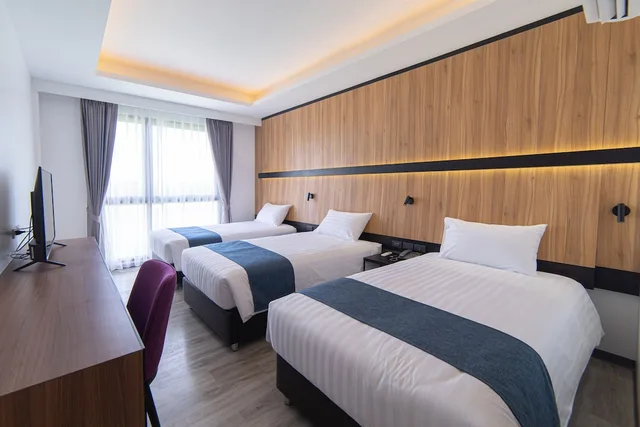 غرفة ديلوكس ثلاثية بثلاثة أسرّة، Gate43 airport hotel Bangkok (SHA Plus+) 5/7