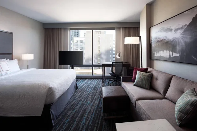 جناح استوديو بسرير كوين مع أريكة لذوي الإعاقة، RESIDENCE INN SEATTLE DOWNTOWN/CONVENTION CENTER 1/7