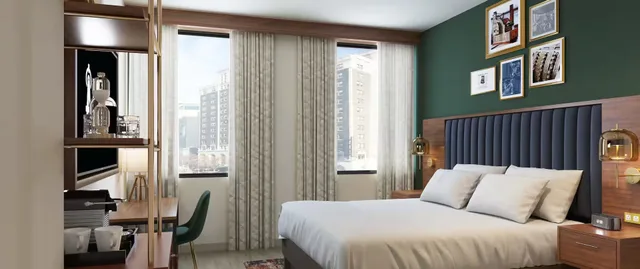 غرفة بسرير مزدوج لذوي الإعاقة، Hotel Ardent Dayton Downtown, Tapestry Collection by Hilton 1/4