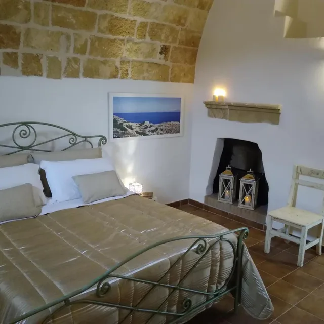 غرفة كبيرة بسرير مزدوج، Masseria Relais Santa Teresa 1/9