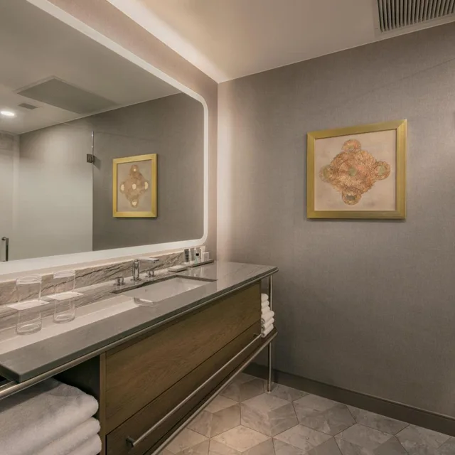 غرفة بسرير كينج بحوض استحمام لذوي الإعاقة، JW Marriott Charlotte 8/8