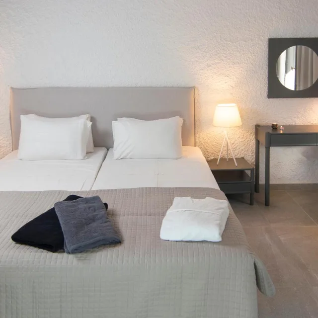 غرفة بسرير مزدوج أو سريرين منفصلين بإطلالة على الحديقة، Apollo Resort 4/10