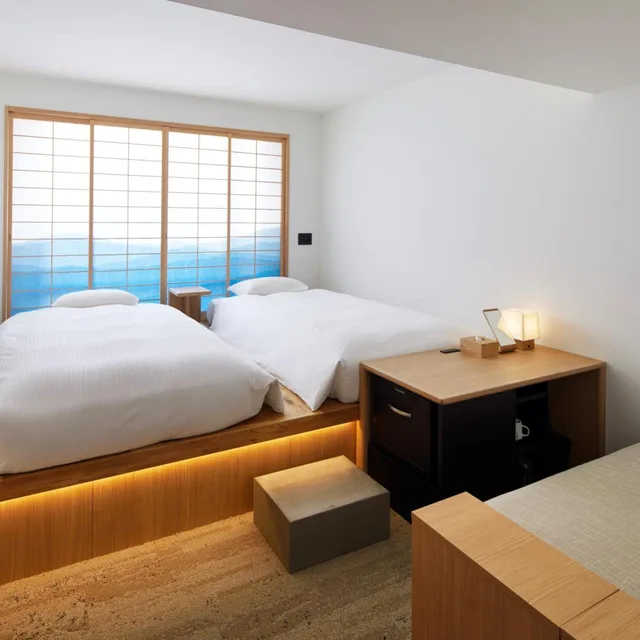 غرفة بسريرين منفصلين، Hotel androoms Kyoto Shichijo 6/8