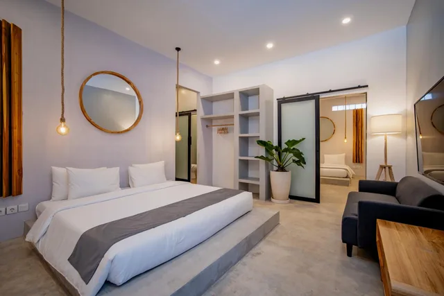 استوديو ديلوكس عائلي بسريرين كينج، Canggu Dream Studios and Villas 1/2