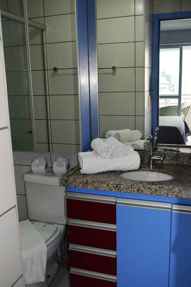 شقة اقتصادية بغرفتي نوم مع سرير سحّاب إضافي مع أريكة في طابق منخفض، Vip Beira Mar Residence 8/10