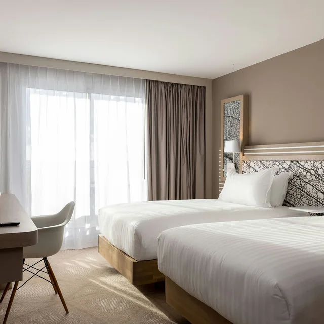 غرفة بسريرين منفصلين، Hilton Garden Inn Le Havre Centre 3/5