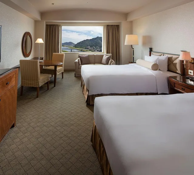 غرفة قياسية بسريرين منفصلين بإطلالة على الجبل، Miyako Hotel Gifu Nagaragawa 1/1