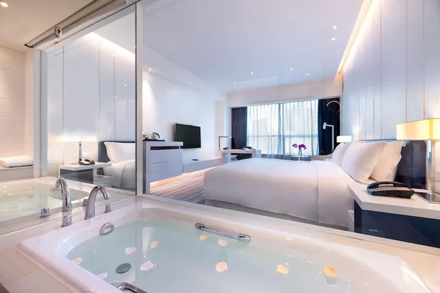 جناح ديلوكس بسرير كينج مع دخول صالة النادي، Grand Mercure Shanghai Century Park Hotel 2/2