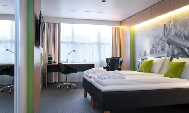 غرفة سوبيريور بسرير مزدوج أو سريرين منفصلين، Thon Hotel Bergen Airport 6/8