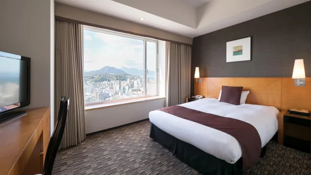 Semi Room, Semi Double Bed, Night View, Small, Hotel Nikko Oita Oasis Tower 1/1