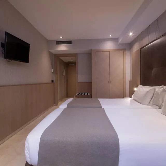 غرفة بسرير مزدوج أو سريرين منفصلين، Gran Hotel Barcino 10/10