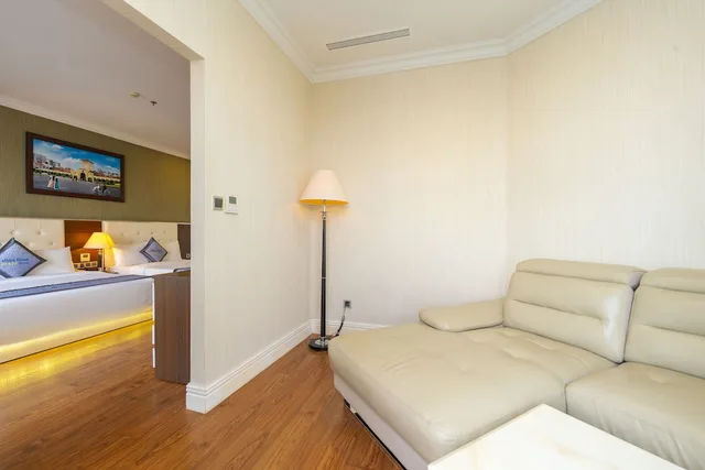 جناح بسريرين منفصلين وسرير كوين بإطلالة على البحر، Thien Thanh Resort 6/8