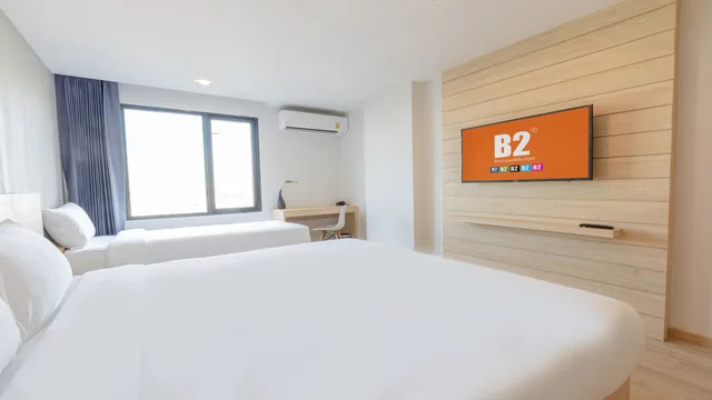 غرفة ديلوكس ثلاثية بسرير مزدوج وسرير فردي، B2 Don Mueang Premier Hotel 1/2