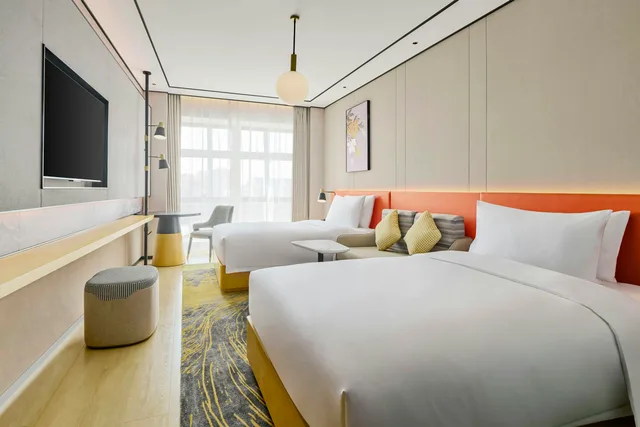 غرفة ديلوكس بسريرين منفصلين، Hilton Garden Inn Foshan Lishui 1/3